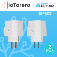 IoTorero Made For ESPHome ESP32C3 EU Plug 2 Pack Consumption Monitoring 16A Works With Home Assistant