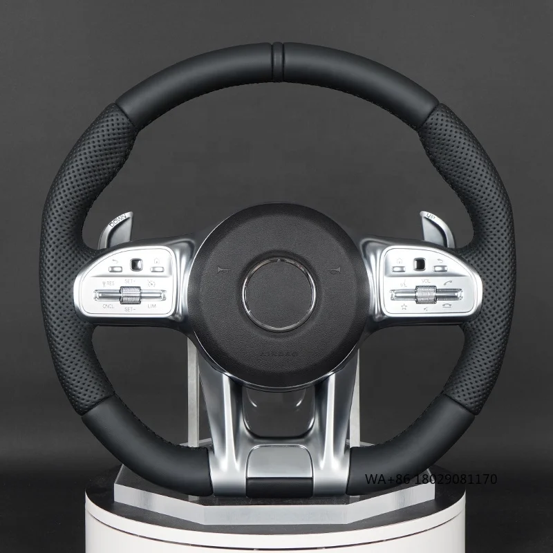 

Original Leather Steering Wheel for Steering Wheel W205 C63 W213 E63 G63 GLS63S GLA45 A45 Steering Wheel