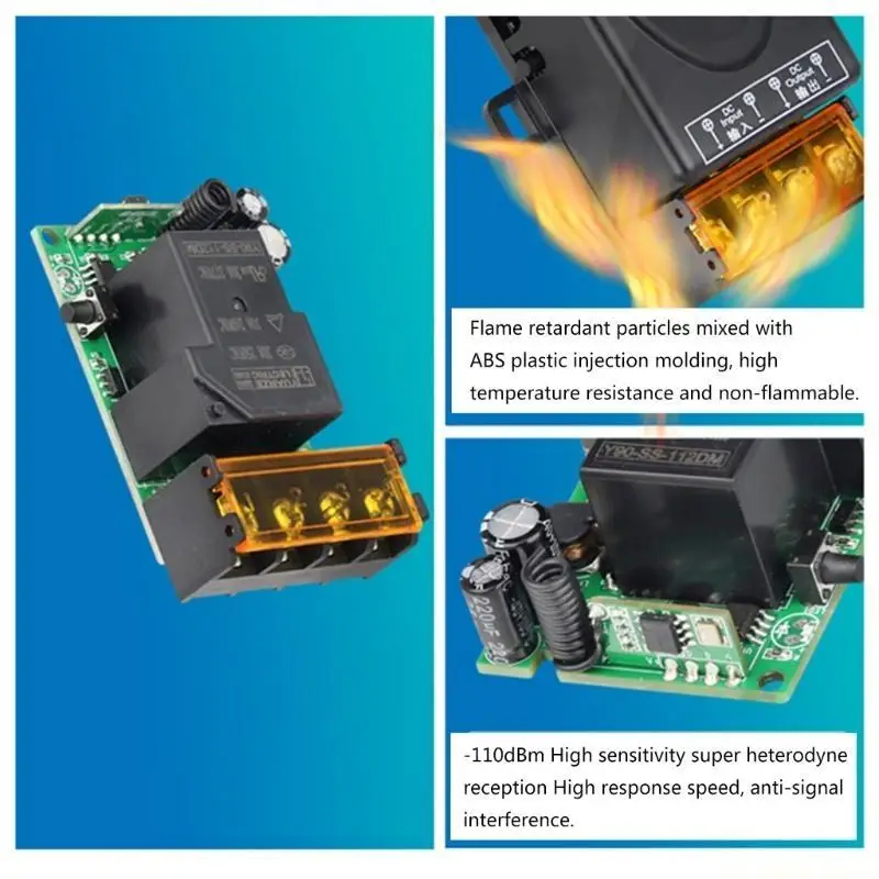E56B DC9V-85V Remotes Control Switcher Module for Gate Door Car Modifications