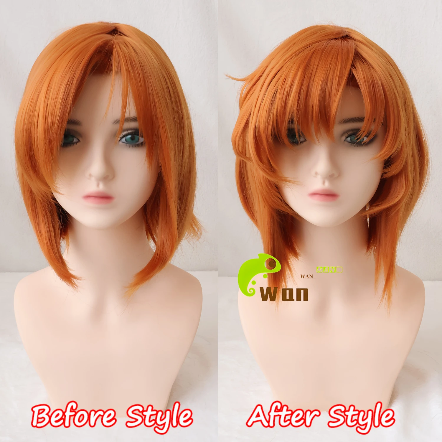 Anime Ryugu Rena Ryuugu Cosplay Wig 35cm Orange Women Wig Heat Resistant Synthetic Hair Halloween Ryugu Reina Wigs + Wig Cap