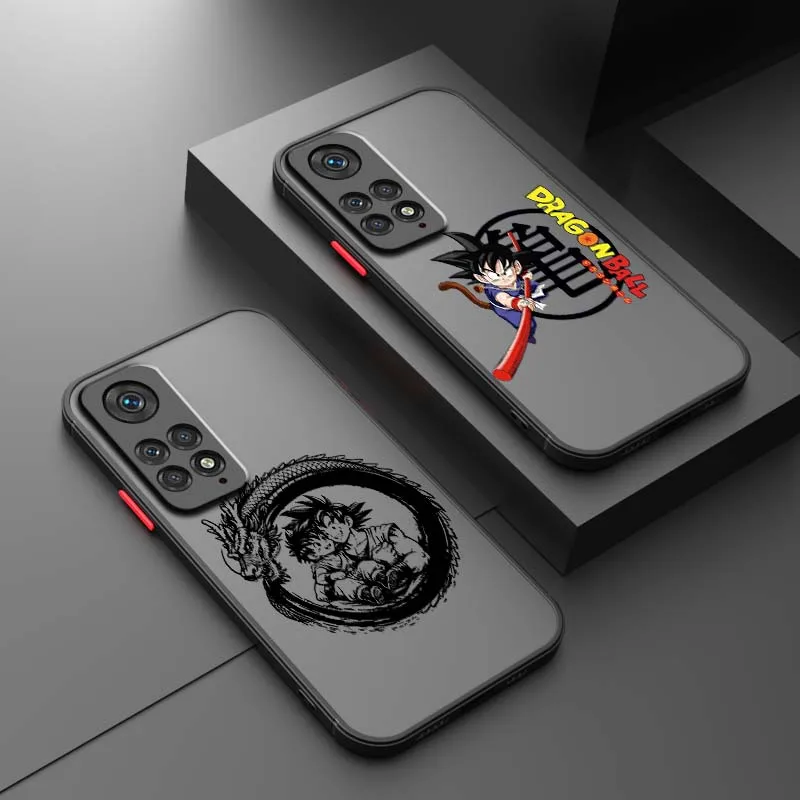 

Dragon Ball Popular Logo Art Phone Case For Xiaomi Redmi Note 14 13R 13 12 12S 11 12T 11S 11T 10 Pro Plus Frosted Translucent