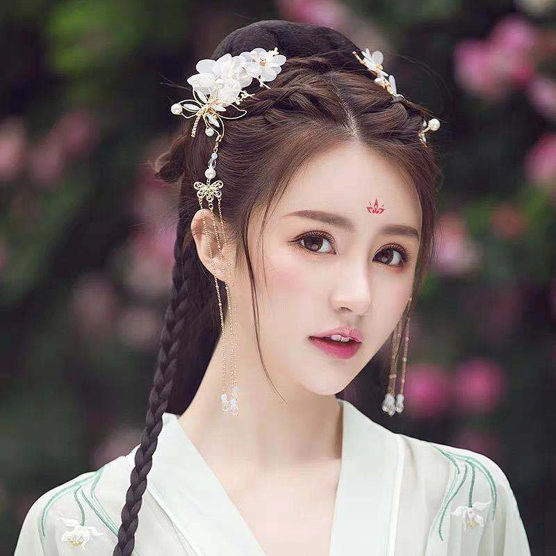 Épingle à cheveux libellule avec pompon pour femmes et filles, accessoire de cheveux, style classique élégant, Hanfu traditionnel, style chinois