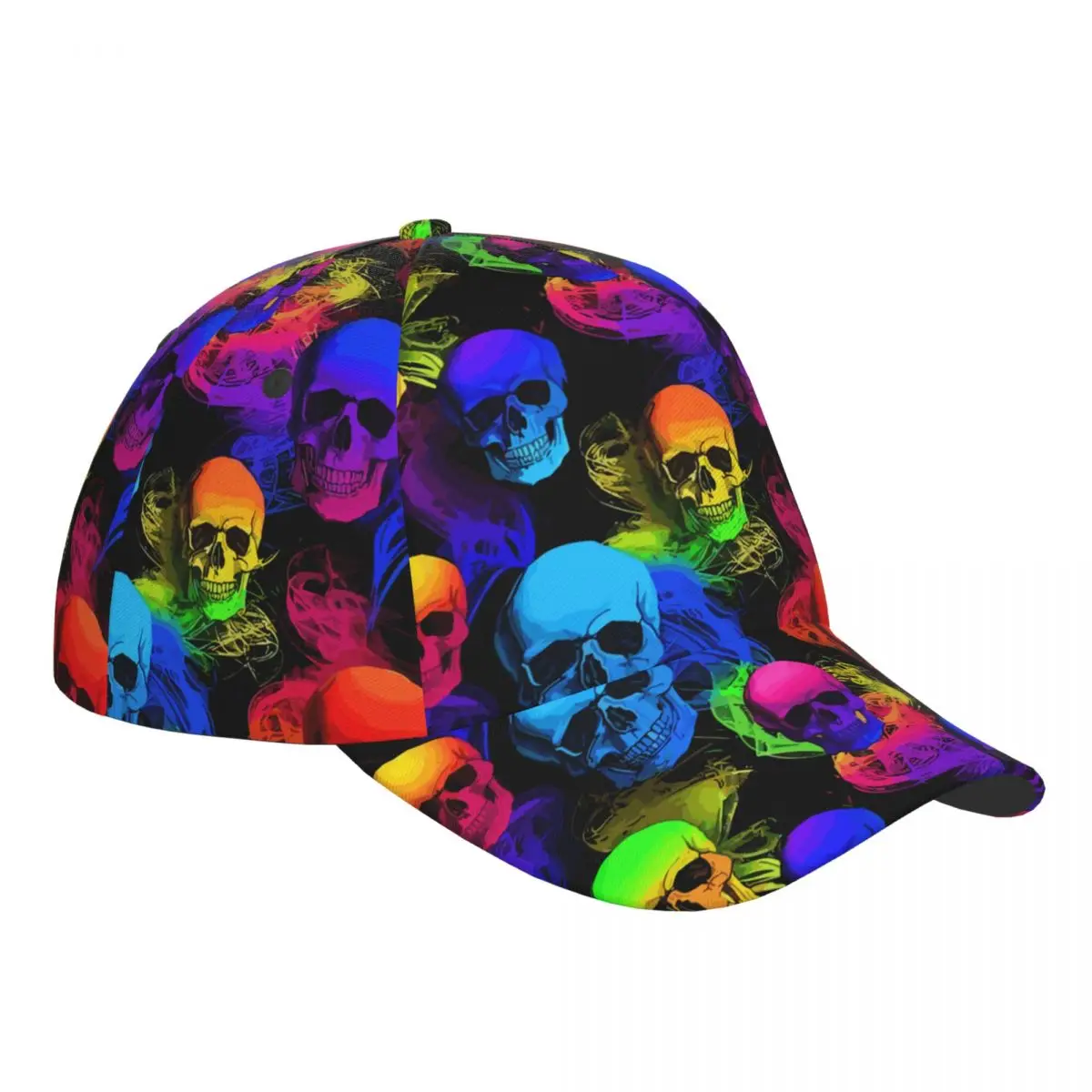 Skuilles Cap Unisex Adjustable Cap for Adult Baseball Cap The Colorful Skull Cap hip hop cap Hat