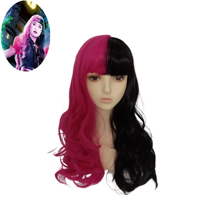 영화 괴물 코스프레 라이브 드레스 높은 소녀 Draculaura 코스프레 의상 가발 핑크 드레스 할로윈 여성 멋진 롤 플레잉 복장
