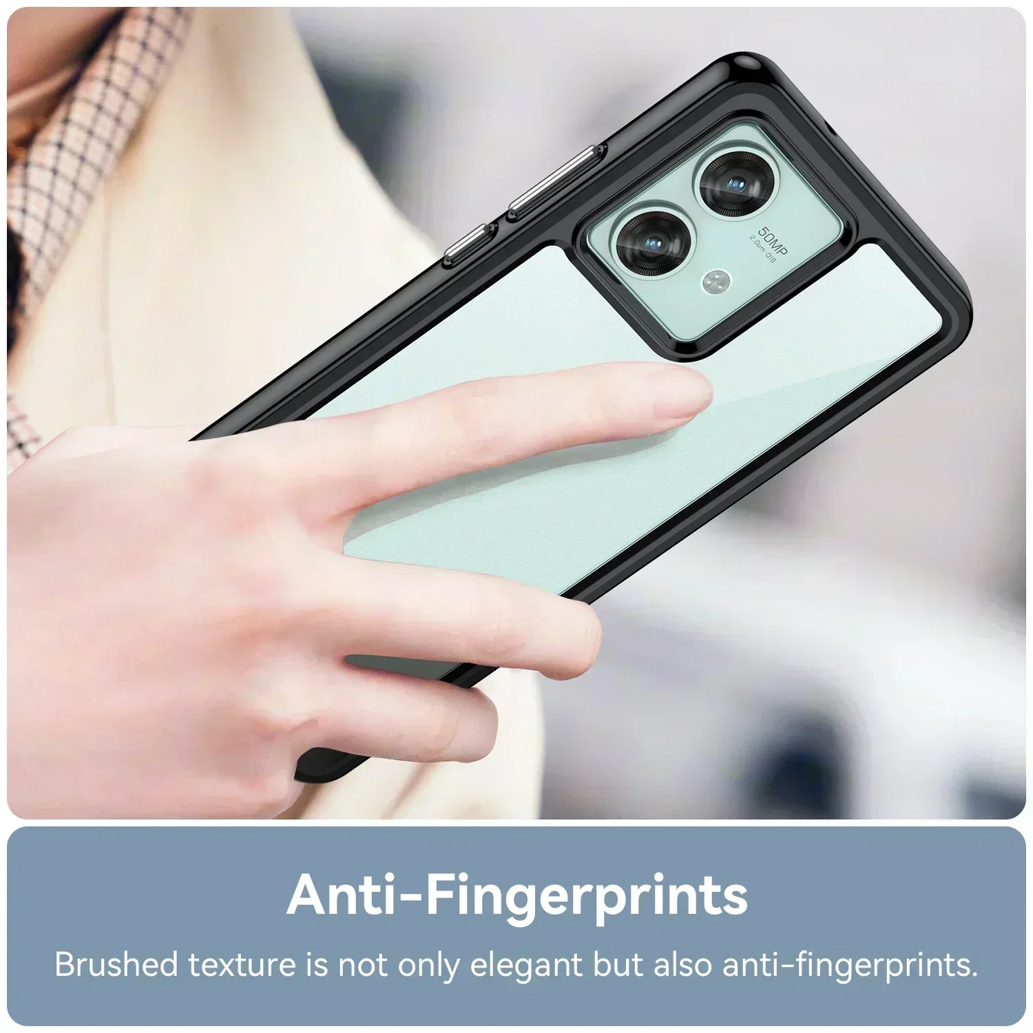 حافظة لهاتف Moto Edge 40 Neo Clear لهاتف Motorola Moto Edge 40 Neo Cover Coque Fundas مصد هاتف صلب شفاف مقاوم للصدمات