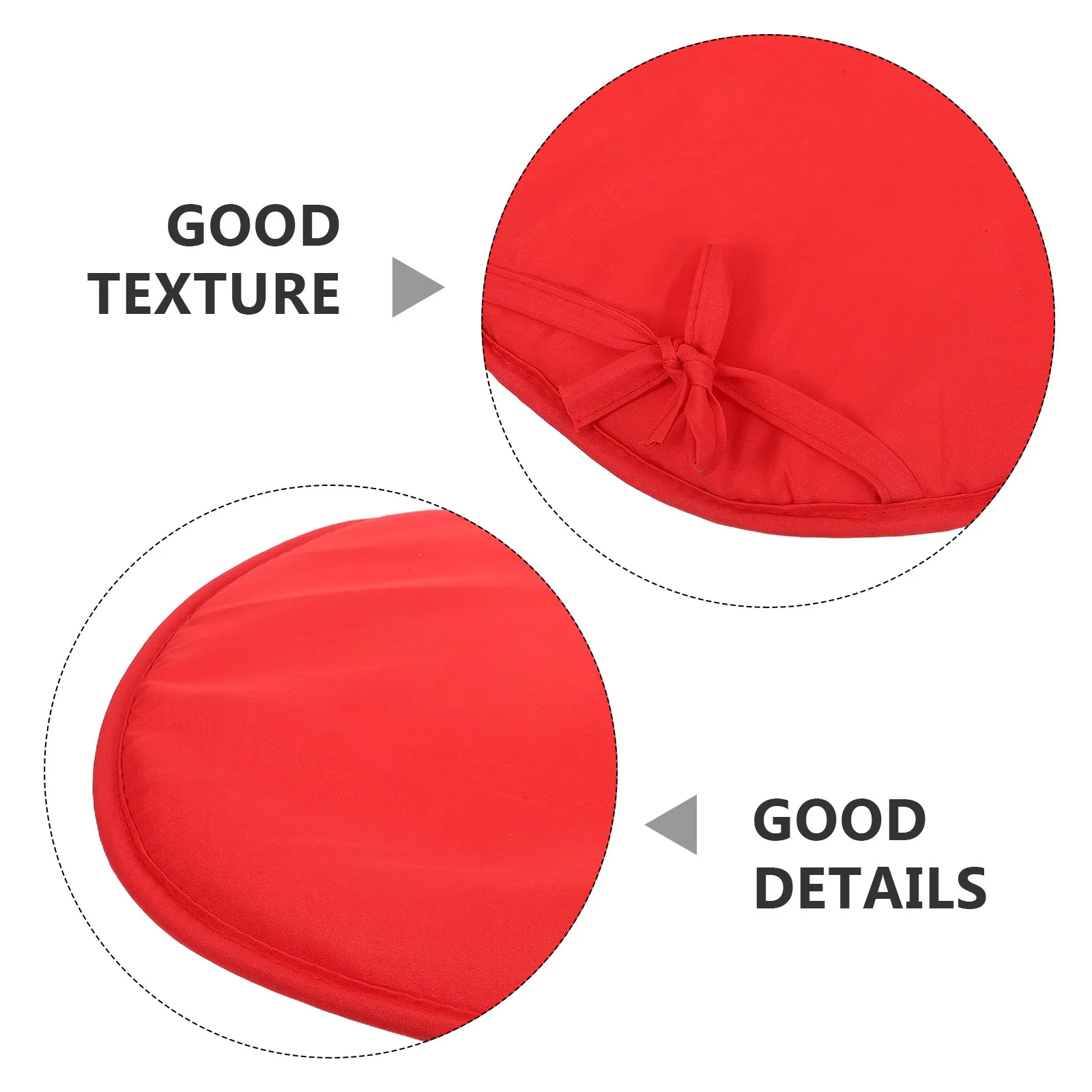 1Pcs Round Seat Cushion Red Diameter 38Cm Thickened Sponge Chair Pad Dining Room Home Office School Seat Cushion