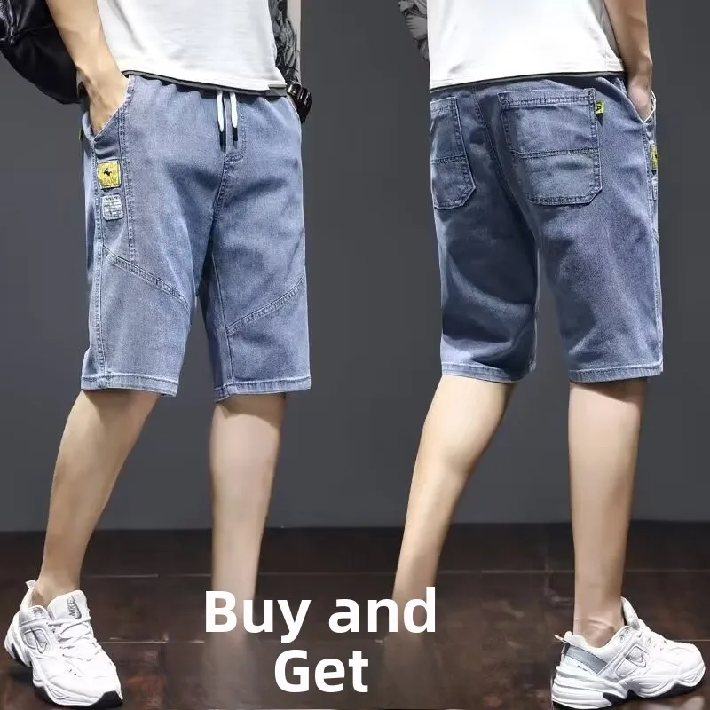 

Men's Summer Thin Casual Loose Jeans orts Outerwear Straight Leg Workwear Trendy Youth ular Mid-Low Waist orts