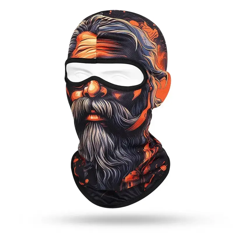 Quick-dry Motorcycle Balaclava Beard Old Men Full Face Cap Biker Skull Masks Motorbike Helmet Hat Cycling Neck Face Protection - Image 11