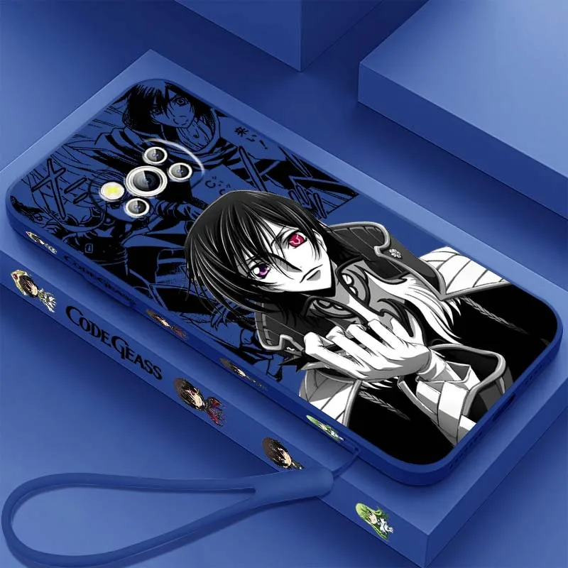 ファッショナブルなコードギアスアニメスマホケース Xiaomi Mi Poco X3 X4 X5 X6 M4 M5 M6 F4 F5 F3 GT Pro 5G対応 液体状左ロープカバー