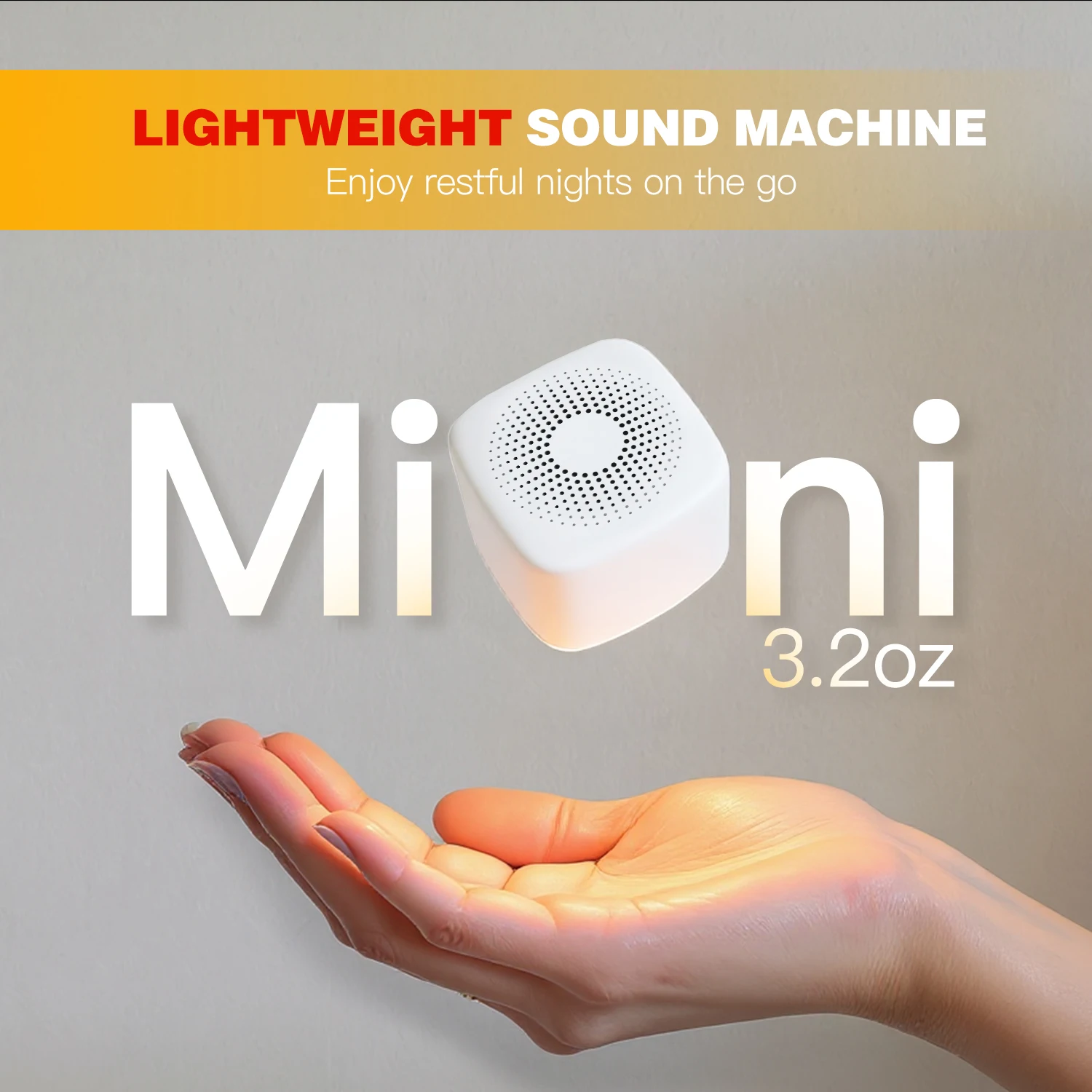 Mini White Noise Machine Portable Sleep Sound Device with 30 Nature Sounds Timer Volume Control for Baby Kids Adults Home Office