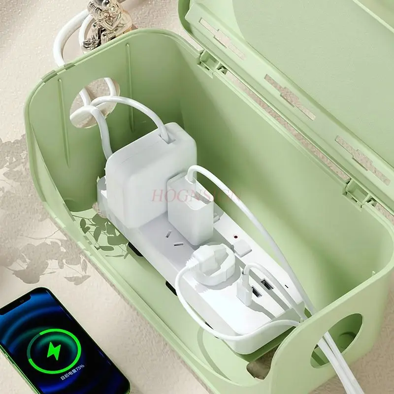 1pcs Decorative cover, multifunctional solid color desktop organizer, power cord, data cable, charger, living room