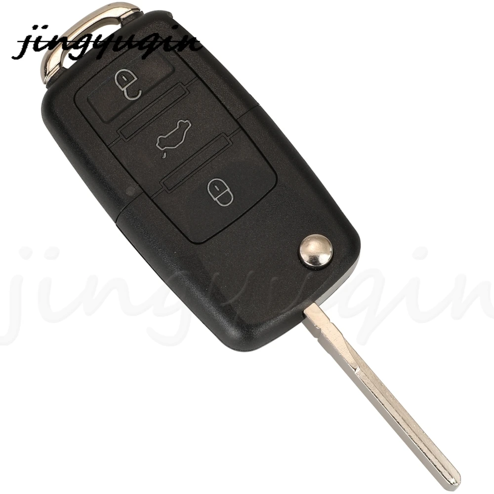 jingyuqin 3Buttons 6QE 959 753 Flip Remote Car Key Fob 434MHz For Volkswagen VW Fox Gol Sharan 2010+ Saveiro2009-2012 6QE959753