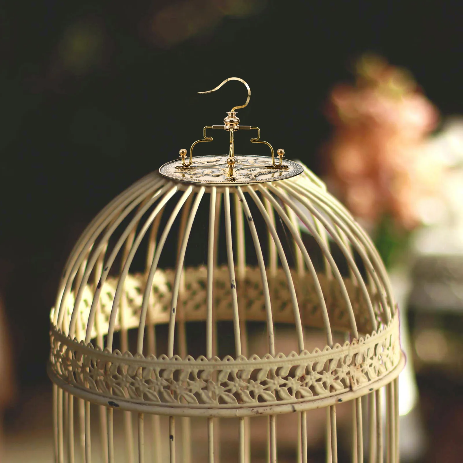 

Bird Cage Hook Wear Resistant Copper Safe Design Ceiling Hooks Wall Mounted Hangers Hanging Bird Cage Outdoor Indoor Small Size