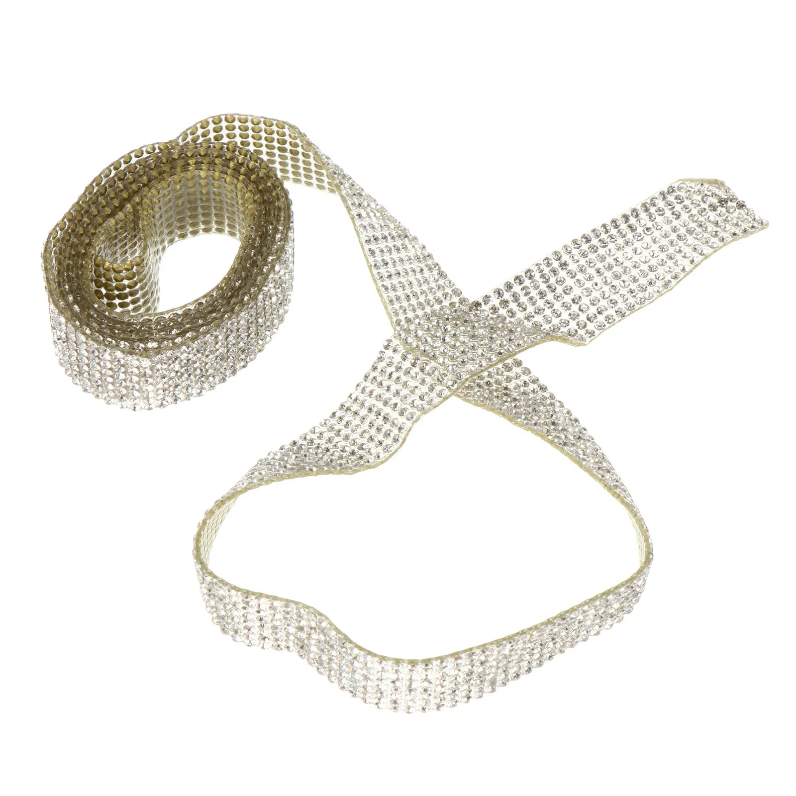 Cinta Adhesiva de Cristal con Diamantes de Imitación para Decoración de Ropa, Zapatos, Horquillas, Cintas de Boda y Cinturones
