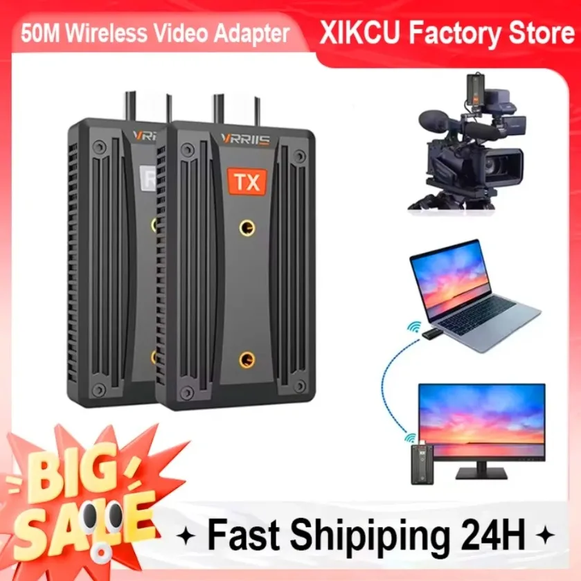 transmetteur-et-recepteur-video-sans-fil-200m-compatible-hdmi-adaptateur-d'affichage-cable-miroir-d'ecran-pour-camera-pc-vers-tv