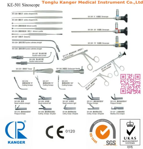 Sinoscope instruments for ENT surgery Nasal surgical instruments