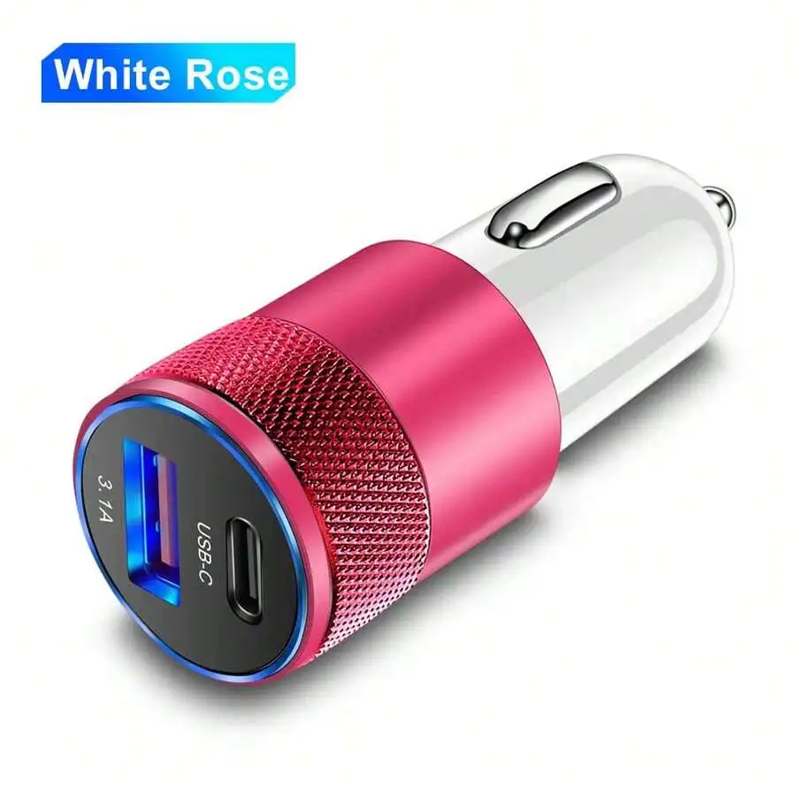 3.1a Pd Car Charger Black And Silver