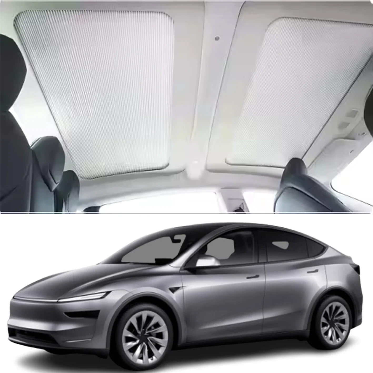 

Для модели Tesl Y 2025 электрический панорамный люк на крыше, солнцезащитный козырек на крыше, электрический солнцезащитный козырек, голосовое управление с окружающим освещением