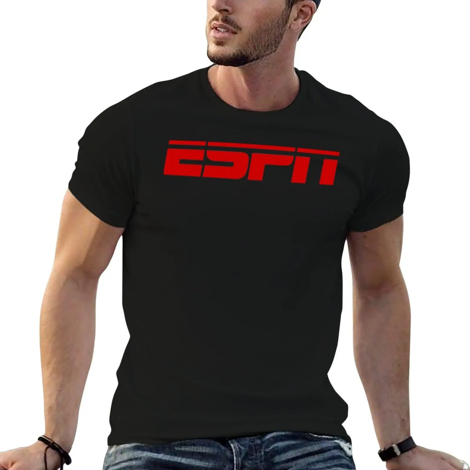 Бестселлер-футболка ESPN Merchandise, футболка с аниме, футболки для мужчин, забавные футболки, мужская футболка, футболка из тяжелого хлопка