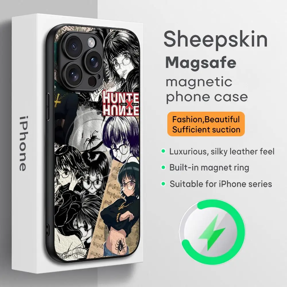 Shizuku hxh hot anime fashion design Phone Case For iPhone 16 15 14 13 12 11 Plus Pro Max  High-end Luxury Magsafe Sheepskin