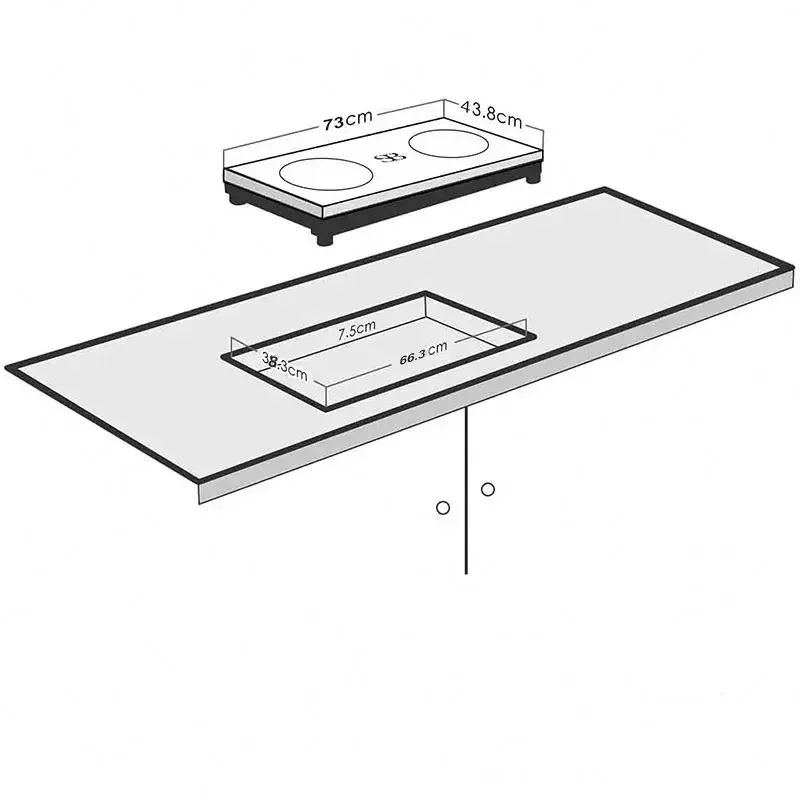 commercial single hot plate electric cooktop desktop shabu-shabu hot pot table for restaurant