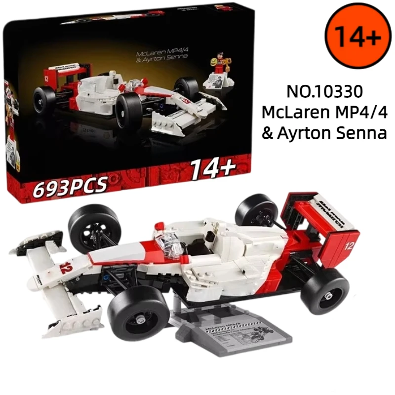 MINISO 693 Uds Sena Racing Mp4 Nigel Mansell 10330 bloques de construcción mecánicos ladrillos juguete conjunto adultos regalo de cumpleaños de Navidad
