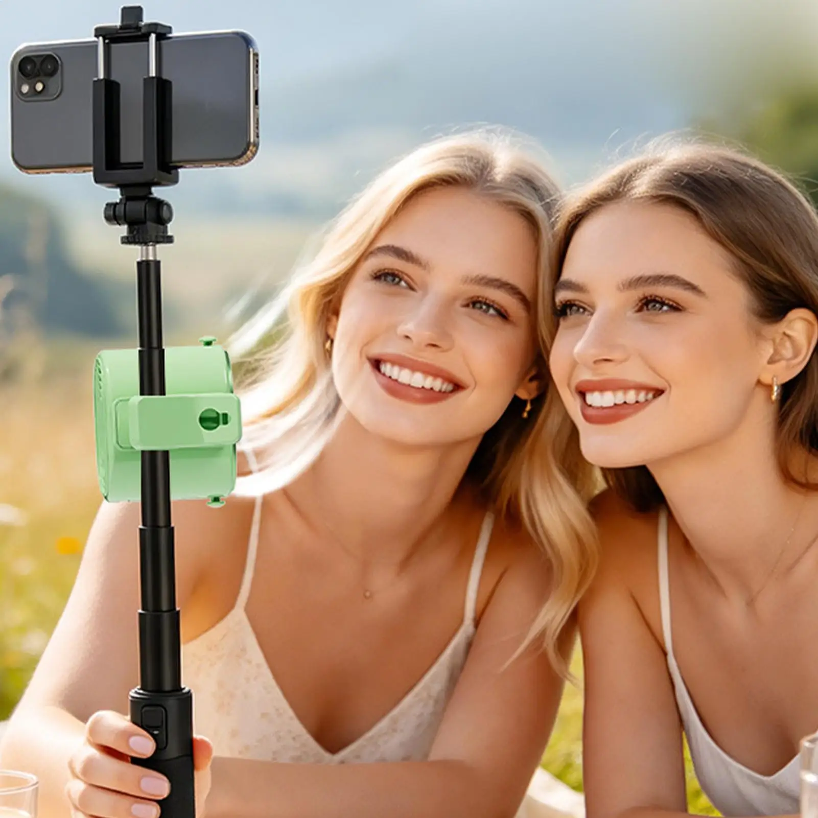 

Портативный вентилятор-прищепка с 4 скоростями, бесшумный, с подсветкой и ремешком для дома, спальни, коляски, кемпинга