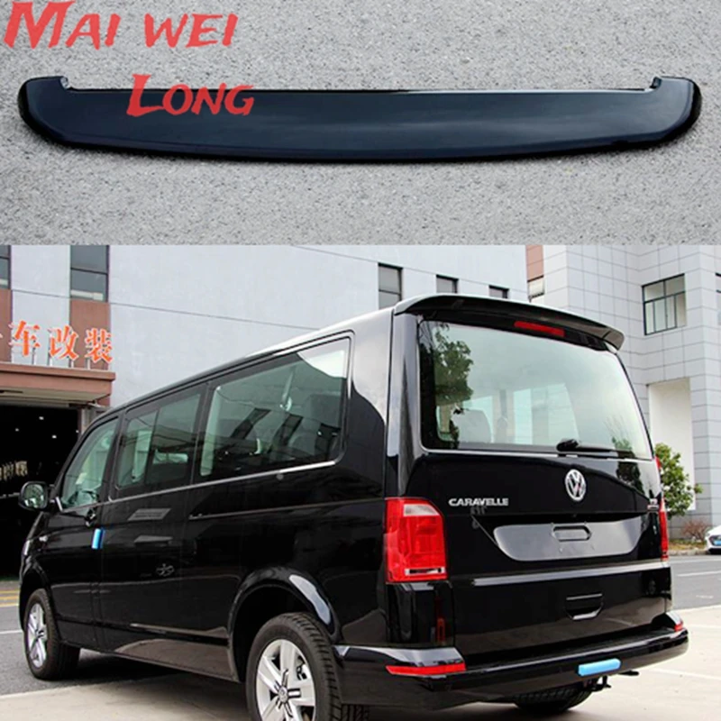 For Volkswagen Multivan T6 2015-2019 MPV high quality ABS Plastic Unpainted Color Rear Spoiler Wing Trunk Lid Cover Car Styling