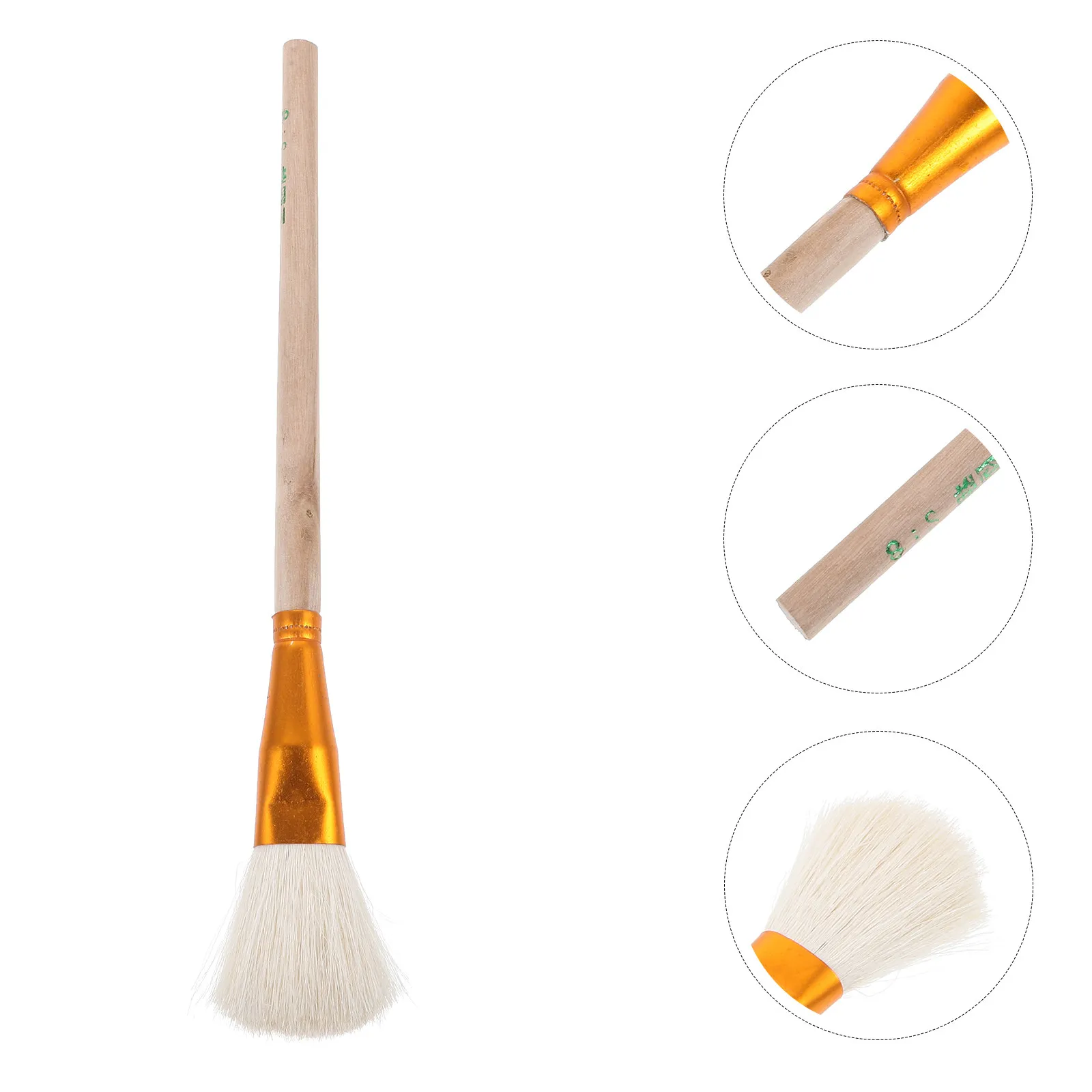 Porcelain Coloring Brush Wood Fine Detail Paint Brush Pottery Painting for Craft Painting Watercolor Oil Acrylic Ceramic Art