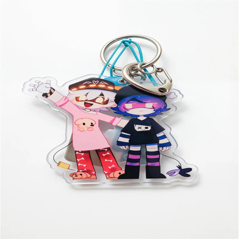 Murder Drones N&Uzi Keychains Uzi Doorman and N Acrylic Charms keyring Cute cartoon game Character pendant view 4