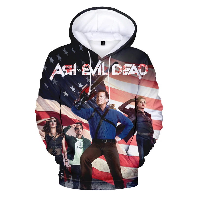 

2023 Horror Movies Ash VS Evil Dead 3D Printed Hoodies Men Women Sweatshirt Horror Harajuku Hip Hop Halloween Hoodies 2XS-5XL