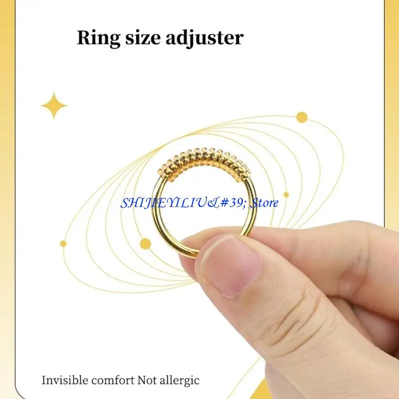 E21F 4 Pcs/set Ring Adjuster for Loose Rings Tightener Ring Size Reducer Guard Women