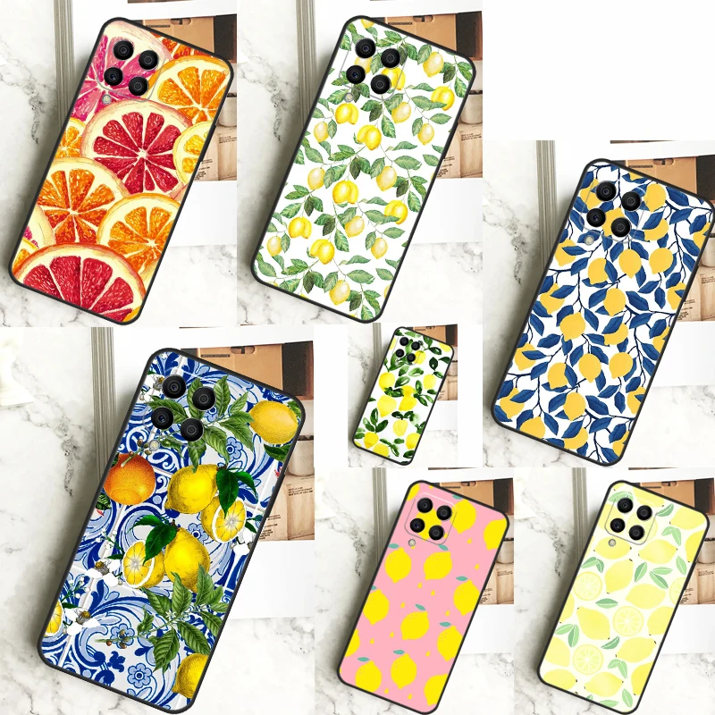 Summer Fruit Lemon For Samsung Galaxy M13 M33 M53 M52 M32 M12 M14 M34 M54 M11 M21 M51 M15 M55 M31s M20 Case