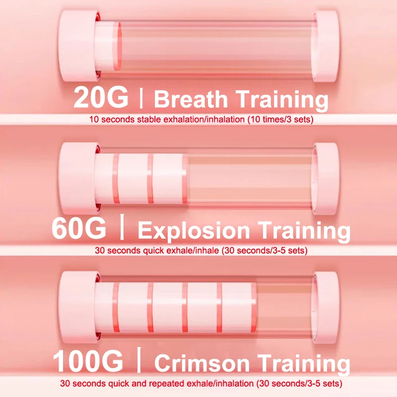 

1 Set Training Device Breathing Exercise Device Abdominal Muscle Trainer Deep Breathing Dumbbell Men Women Adults Lung Capacity