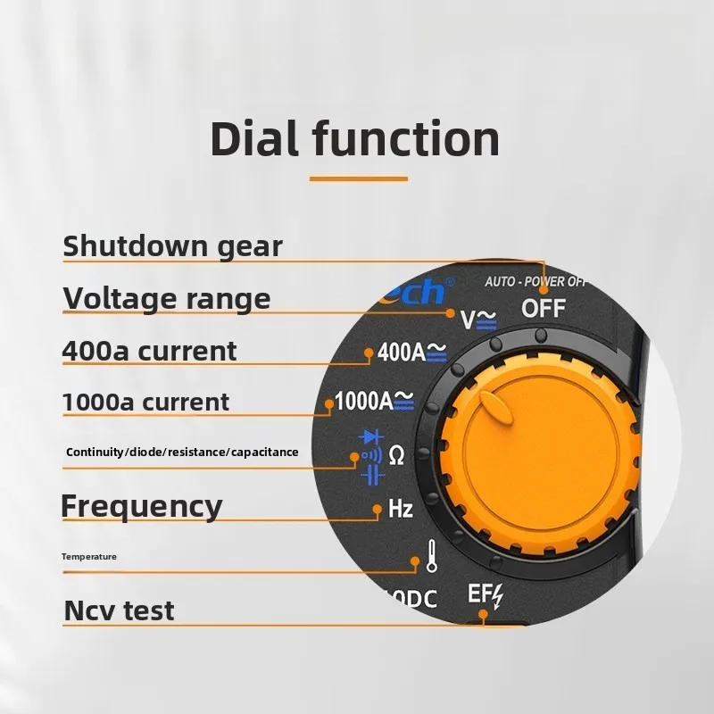 Clamp Meter Digital Multimeter 6000 Counts AC/DC Voltage Current NCV True RMS Ammeter Voltmeter Electrician Test Tool