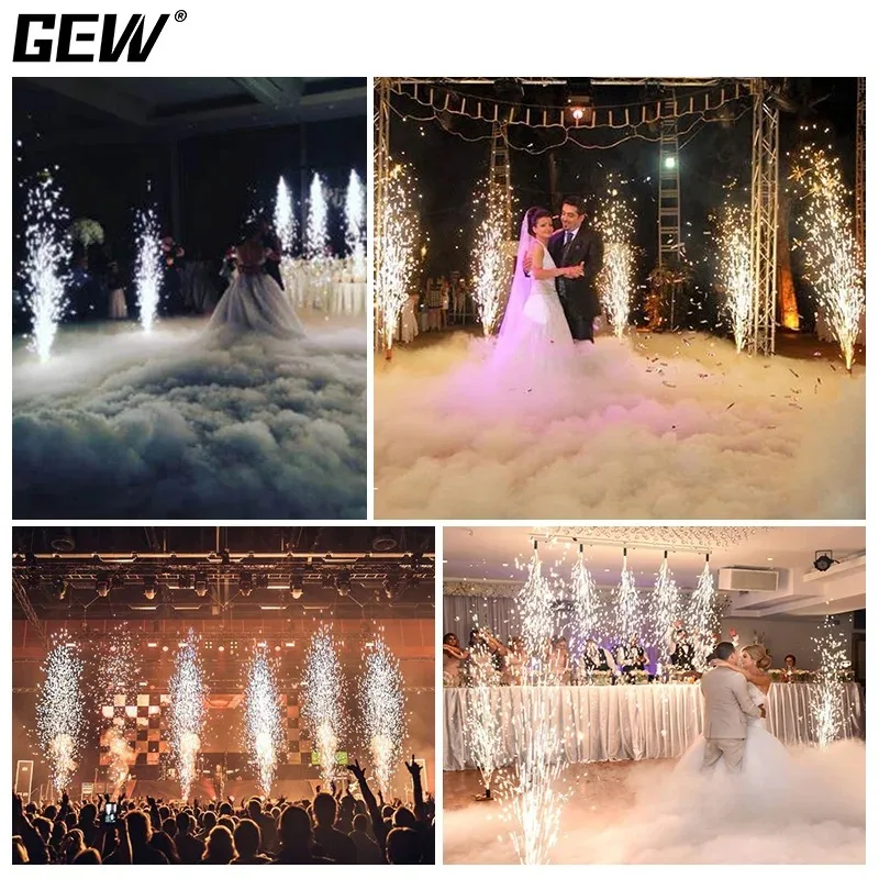 750W DMX Wireless Remote Control Fountain Pyro Firework Sparkler Cold Spark Machine for Wedding Dj Stage