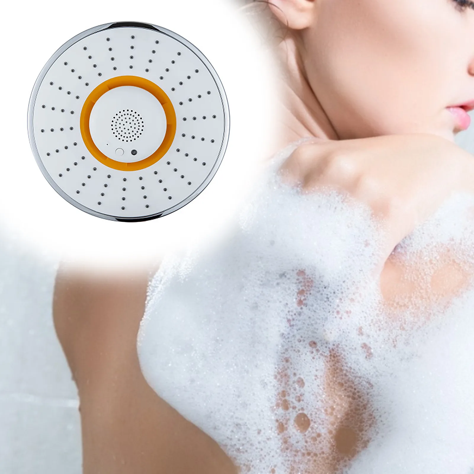 Music LED Showerheads Big Water Flow Showers Faucet Mixer Thermostatic Massage Jets Bathroom Rain Shower Set System Shower Head