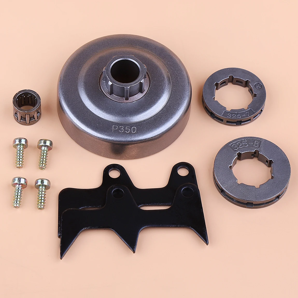 . 325 "roda dentada kit de aro do cilindro da embreagem para husqvarna 235 235e 240 240e 130 136 137 141 142 motosserra felling cão amortecedor pico rolamento