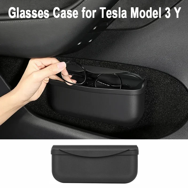 

Чехол для очков Tesla Model 3 Y, липкое сиденье, щелевая боковая коробка для хранения карт солнцезащитных очков, силиконовый липкий автомобильный органайзер из ТПЭ, 2023