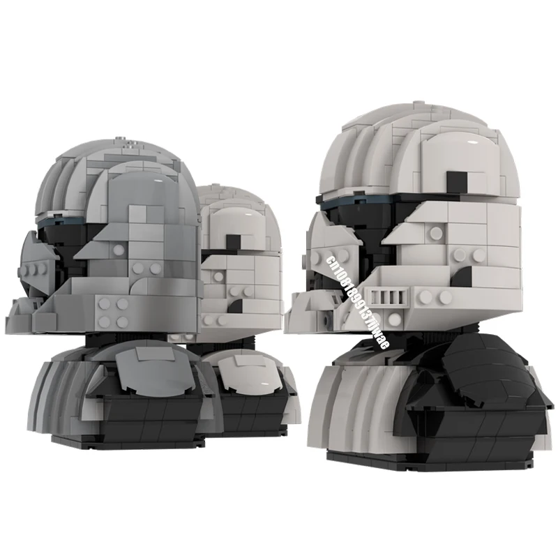 New Space Wars Series Movie Character Helmet Stormtrooper Bust Model Building Blocks Diy Creative Ideas Kids Toys Birthday Gift