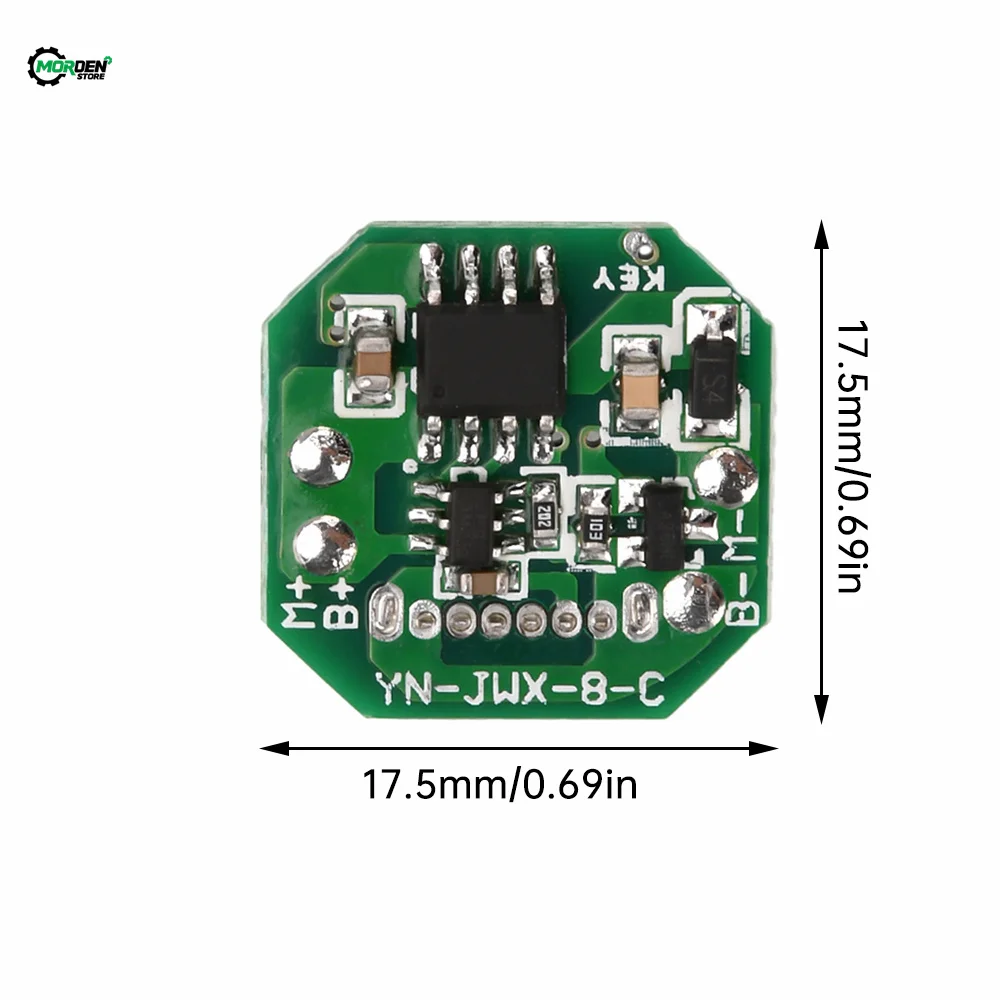 3.7-4.2V Type-c Charging Stepless Dimming Led Touch Small Night Lamp Flashlight Control Module