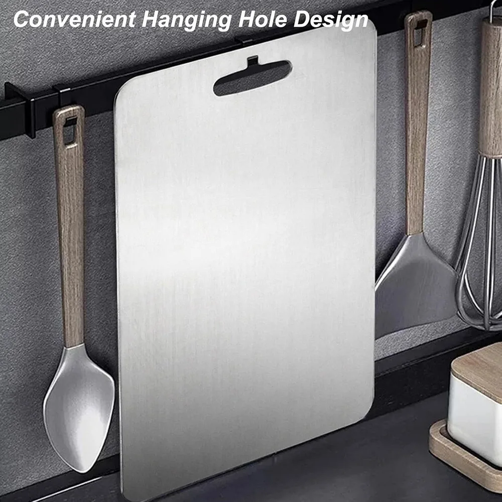 

Titanium Cutting Boards Double-Sided SUS304 Chopping Board for Camping Kitchen