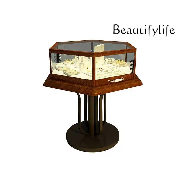 

Medieval First Jewelry Cabinet Jewelry Store Jade Boutique Retro Display Cabinet Display Cabinet Nakajima Customization