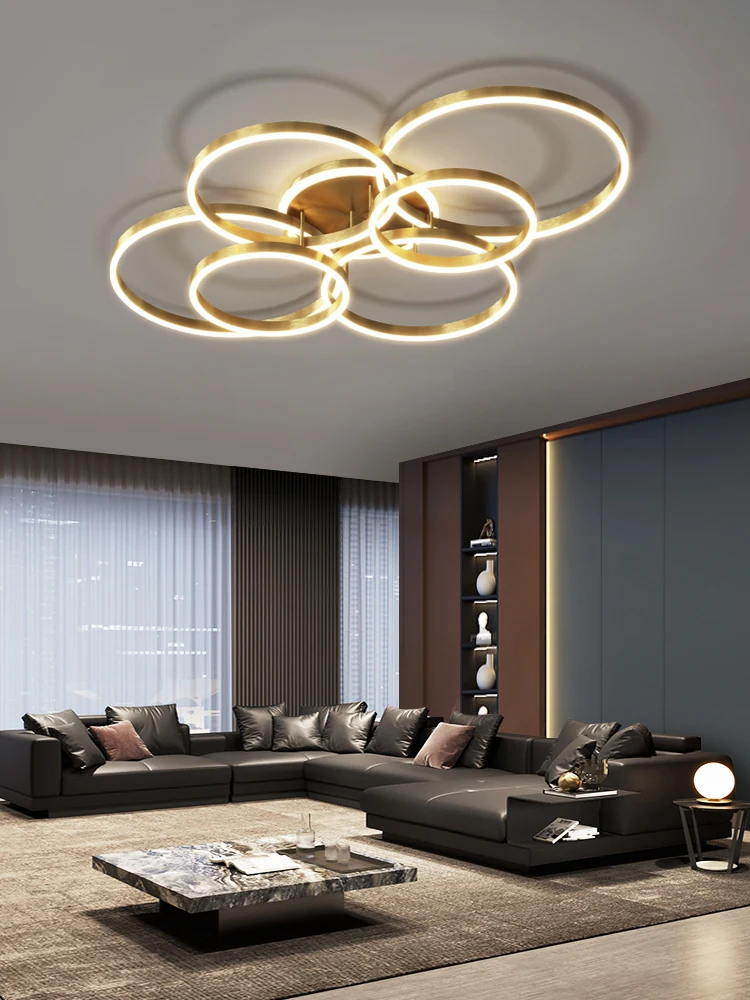LED Ceiling Chandelier Home Life Lighting Nordic Creative Circular Living Room Pendent Lamp Bedroom Dining Room Ceiling Light
