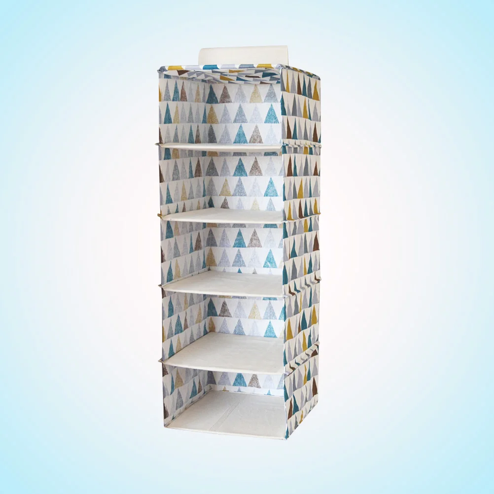 

Clothes Storage Bag 5 Layer Washable Fabric Wardrobe Organizer Large Size Closet Shelves Sundries Bag Dustproof