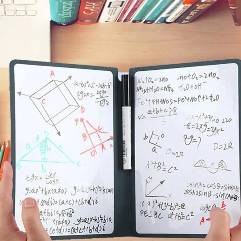 

A5 многоразовая белая доска блокнот кожаная память бесплатная ручка для белой доски стирает ткань Еженедельный планировщик Портативный Стильный планер