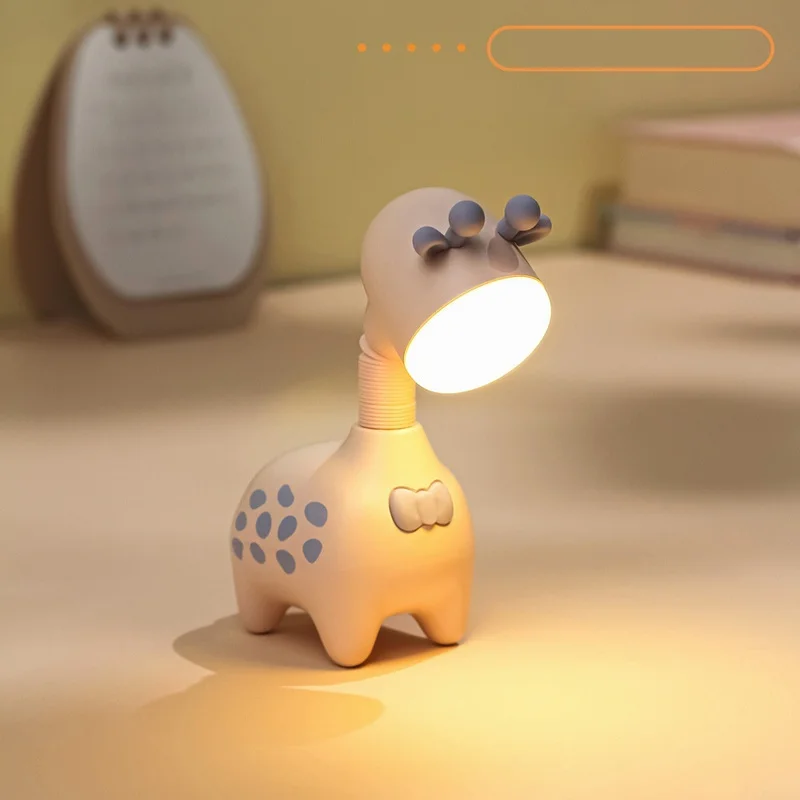 Giraffe Shape Night Light Bedroom Bedside Lamp Cartoon Animal Luminous Toy Home Decoration Boy Girl Adult Gift Souvenir