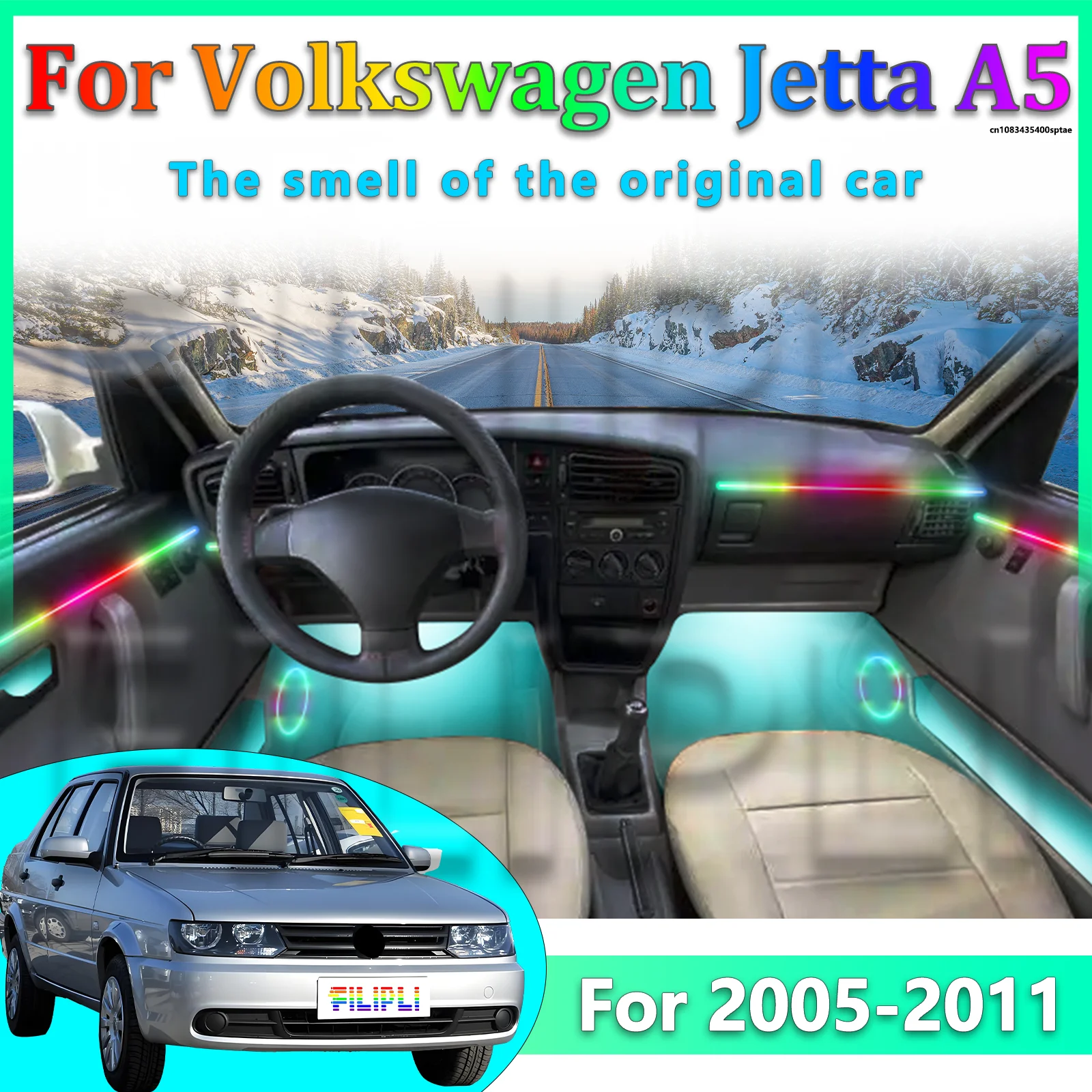 

High End Car Interior Ambient Lighting Welcome Mode APP Control Hidden Style In Car Atmosphere