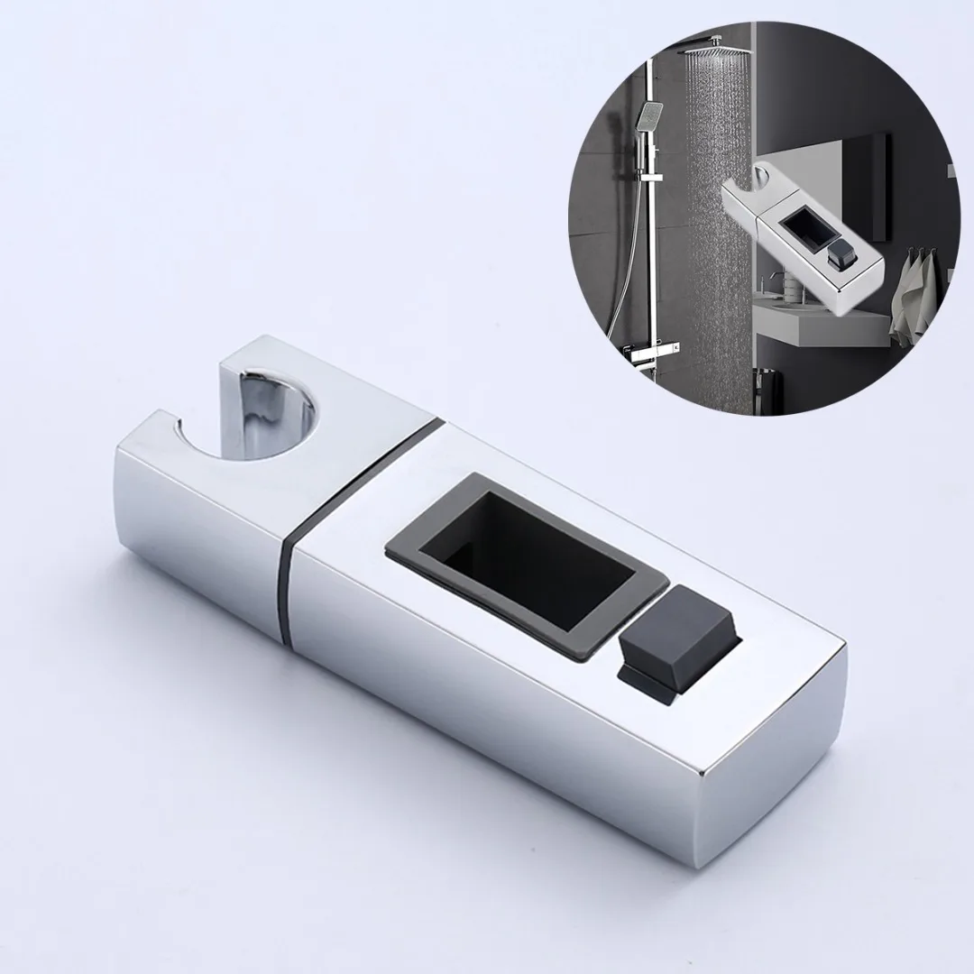 1PC Einstellbare Chrom Bad Dusche Kopf Halter Riser Schienen Halterung Slider