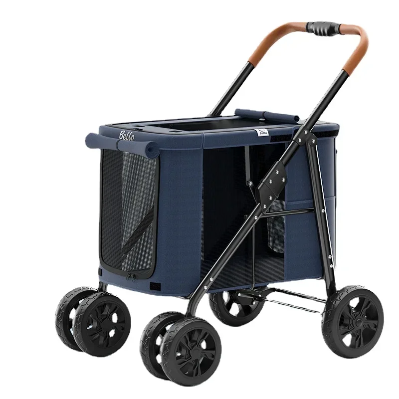 Multiple pet strollers large dog trolley cart folded large space Multifunctional trolley case with wheel bearing 30kg for travel